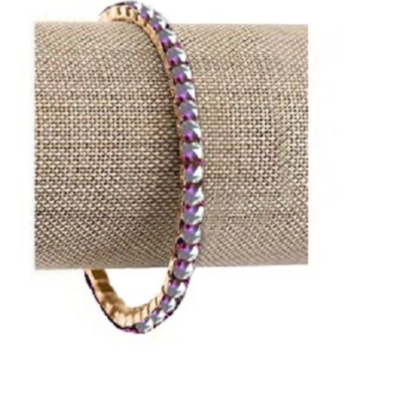 SWAROVSKI Vintage Crystal Lightning Stretch Bracelet Set of 3. Aurora Borealis - Picture 3 of 3